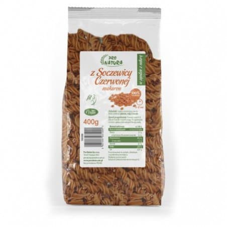 Makaron z soczewicy czerwonej (świderek) 400g